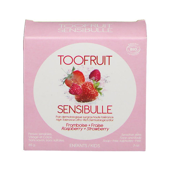 Toofruit Sensibulle Strawberry and Raspberry Superfatted Dermatological Bar 85g (2.99 oz)