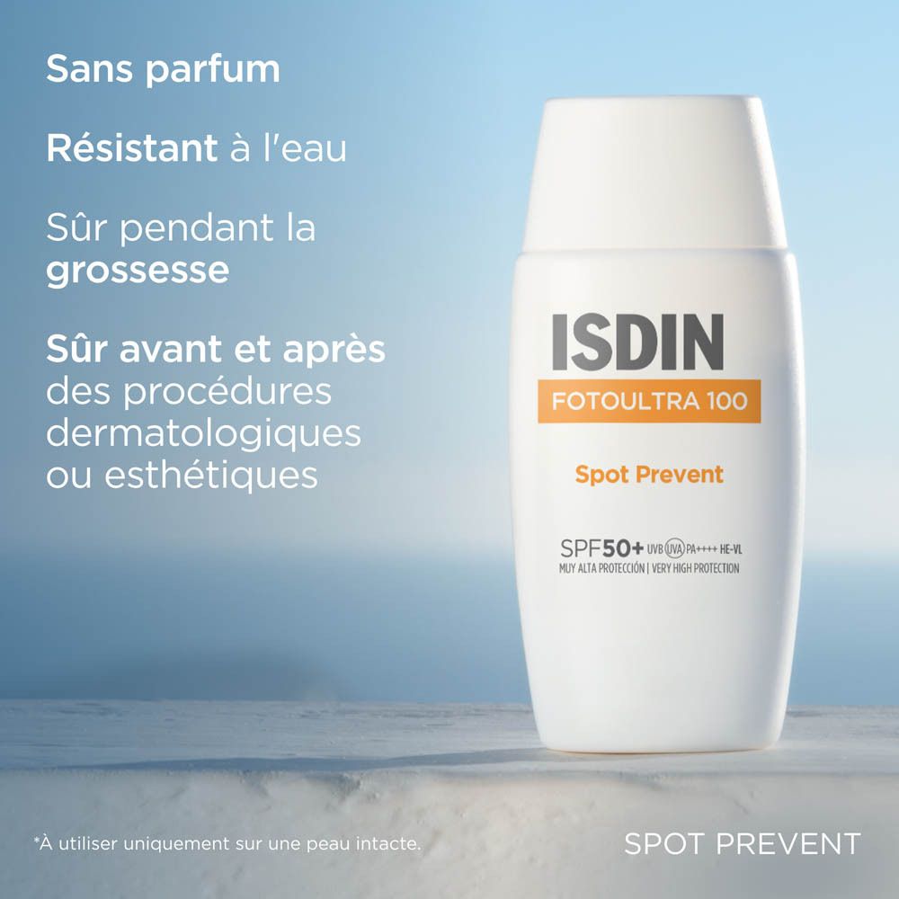 ISDIN FotoUltra 100 Spot Prevent Protezione solare SPF50+ con Acido Ialuronico - 50ml
