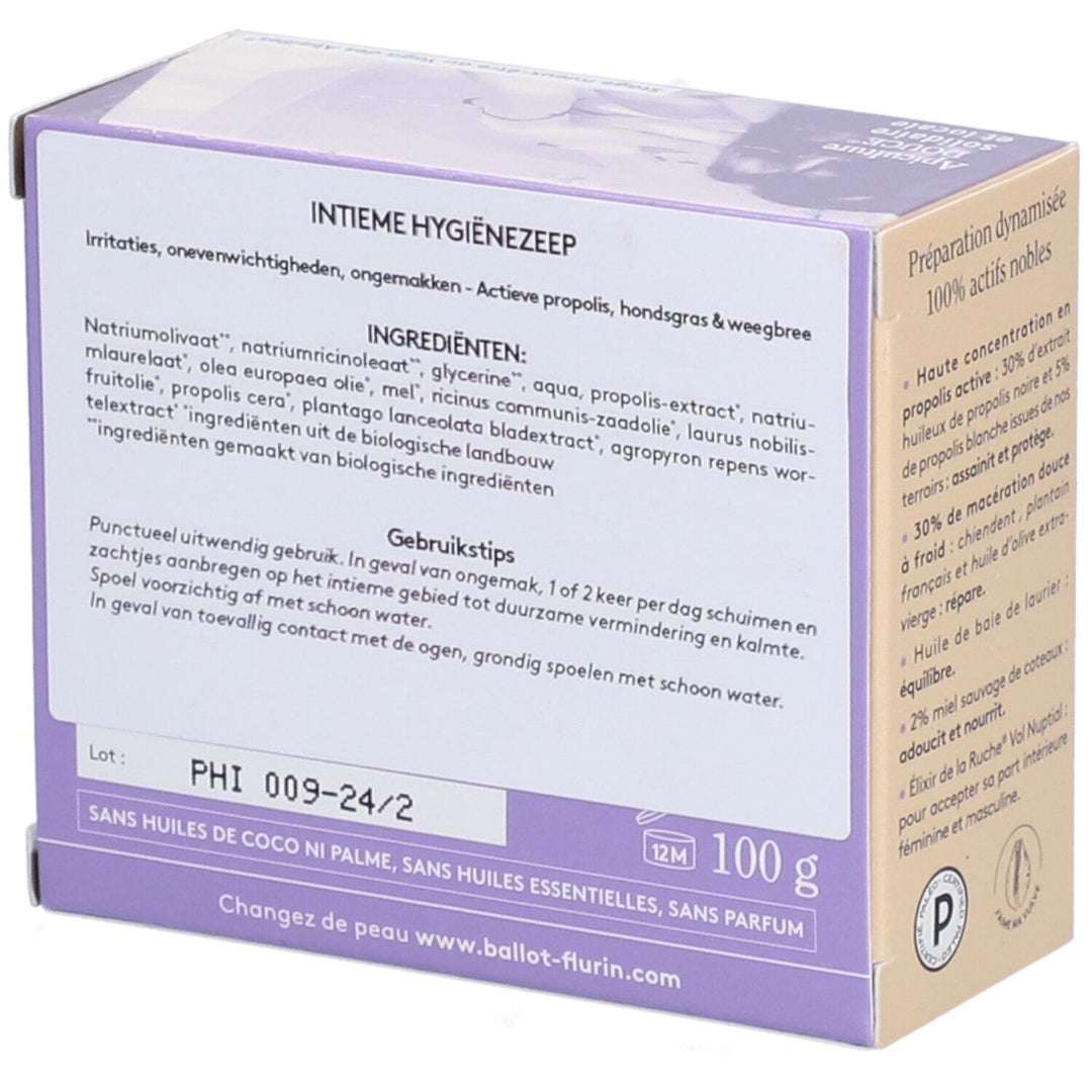 Ballot-Flurin Hygiène Intime Savon surgras Apithérapie 100g