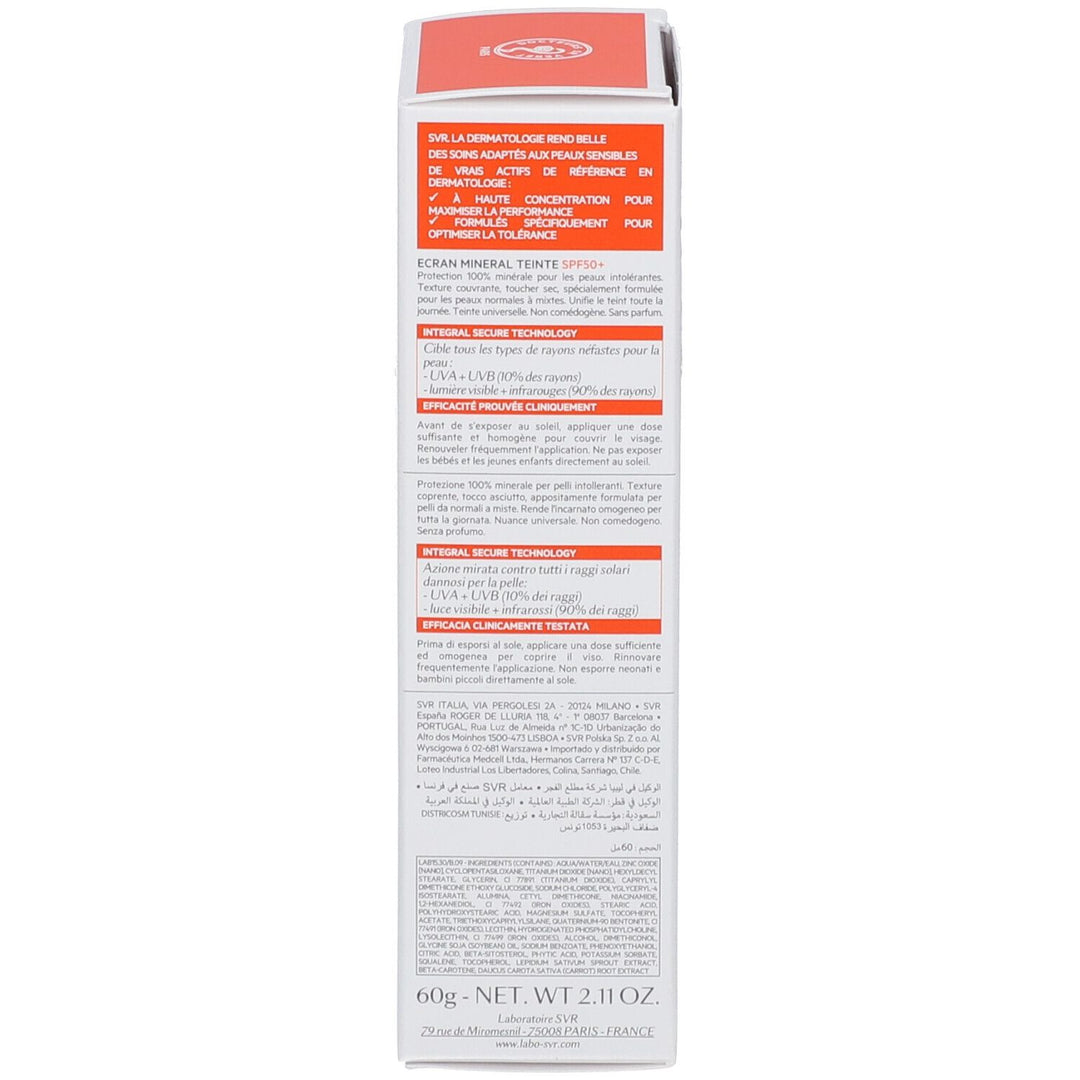 SVR Sun Secure Dry Touch Tinted Mineral Sunscreen SPF50+ - 50ml (1.69 fl oz)
