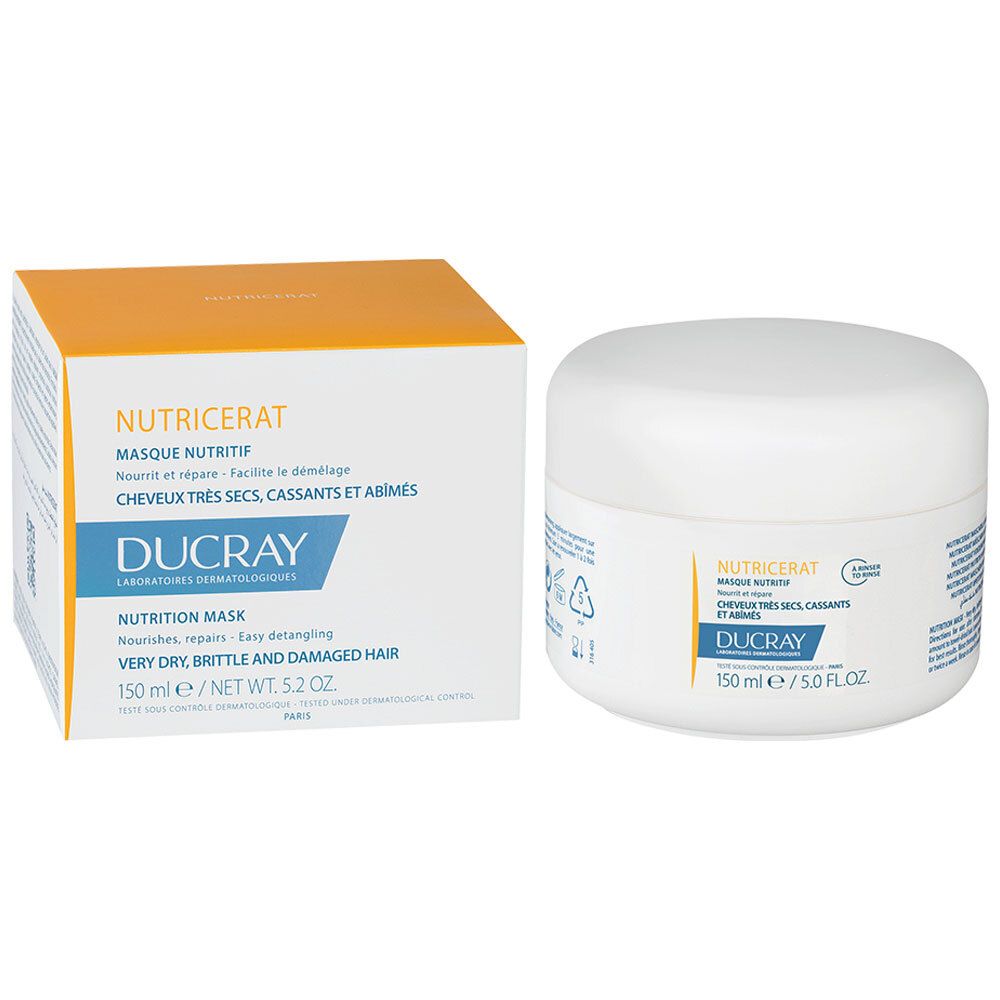 Ducray Nutricerat Máscara nutritiva para cabelos muito secos e danificados 150ml