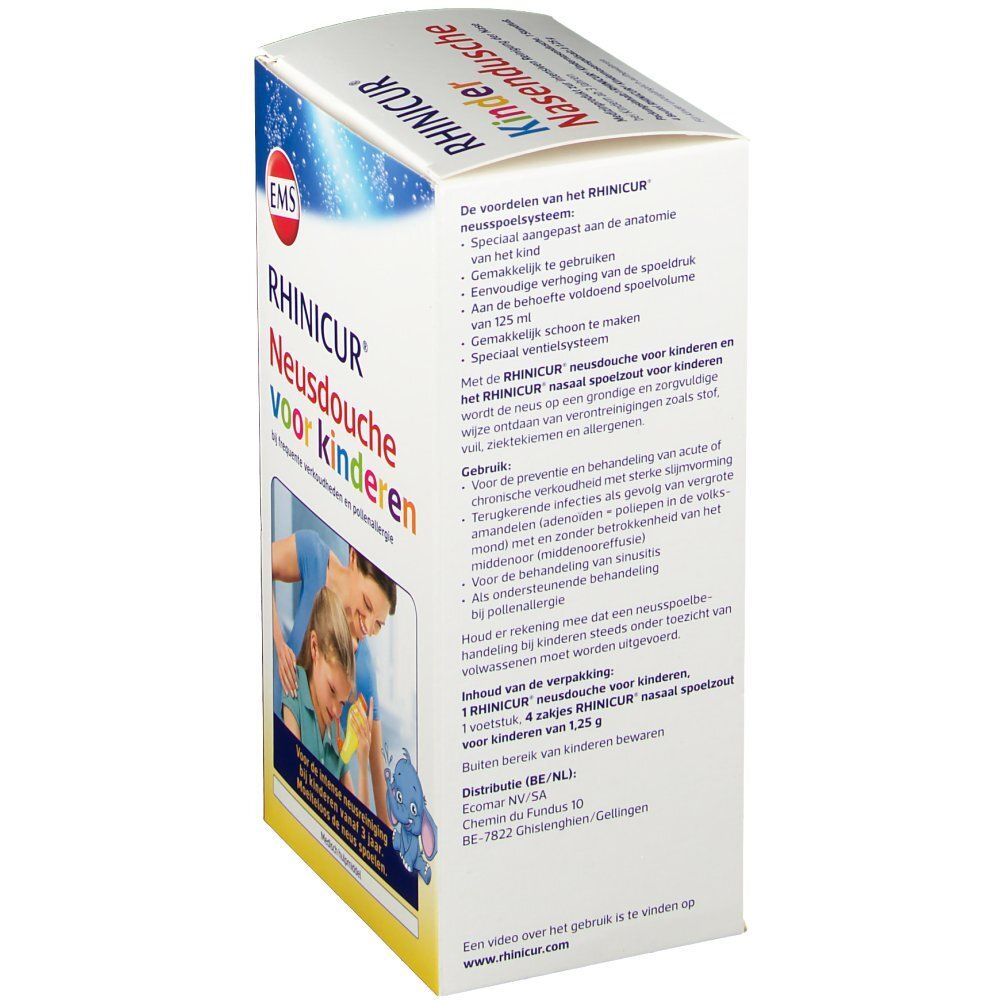Rhinicur Ducha Nasal Infantil + 4 Sachês de Sal para Lavagem Nasal