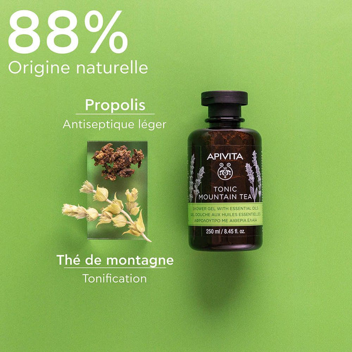 Apivita Tonic Duschgel mit ätherischen Ölen Bergtee 250ml