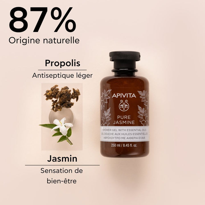 Apivita Pure Jasmine Shower Gel with Essential Oils 250ml (8.45fl oz)