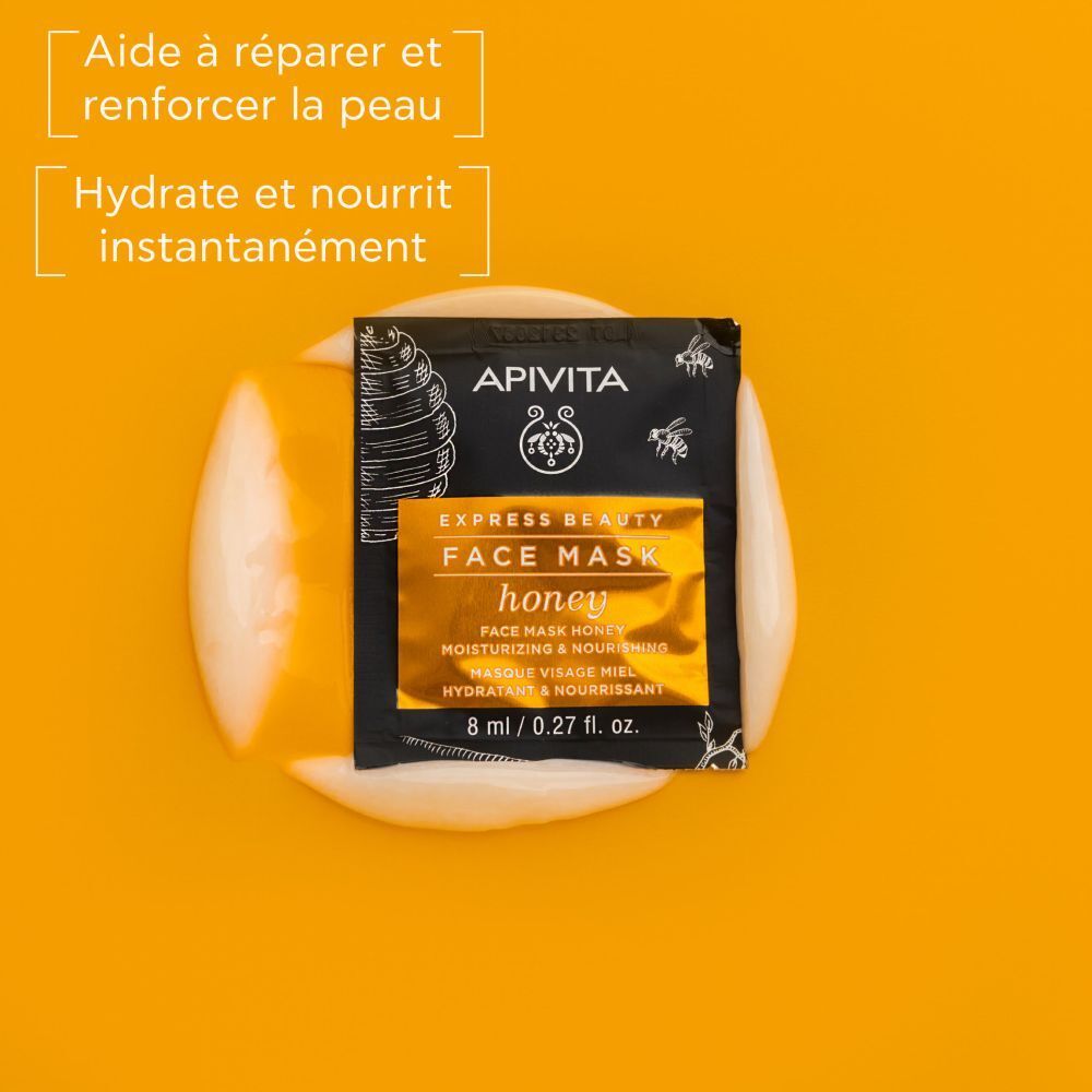 Apivita Express Beauty Mascarilla facial de miel hidratante y nutritiva 8ml x2