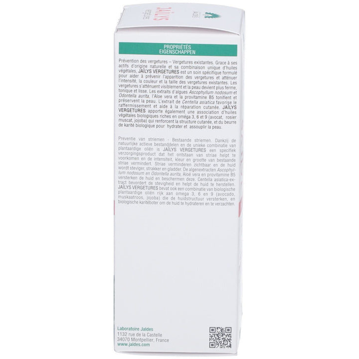 Jaldes Jaïlys Astriae Soin spécial vergetures Prévention et correction 125ml