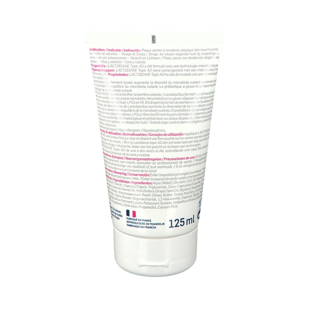 Pileje Lactibiane Topic AD Bálsamo Emoliente para Pele com Tendência Atópica 125ml