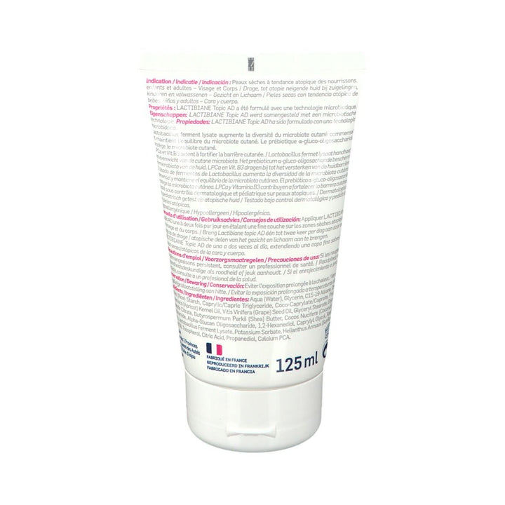 Pileje Lactibiane Topic AD Bálsamo Emoliente para Pele com Tendência Atópica 125ml