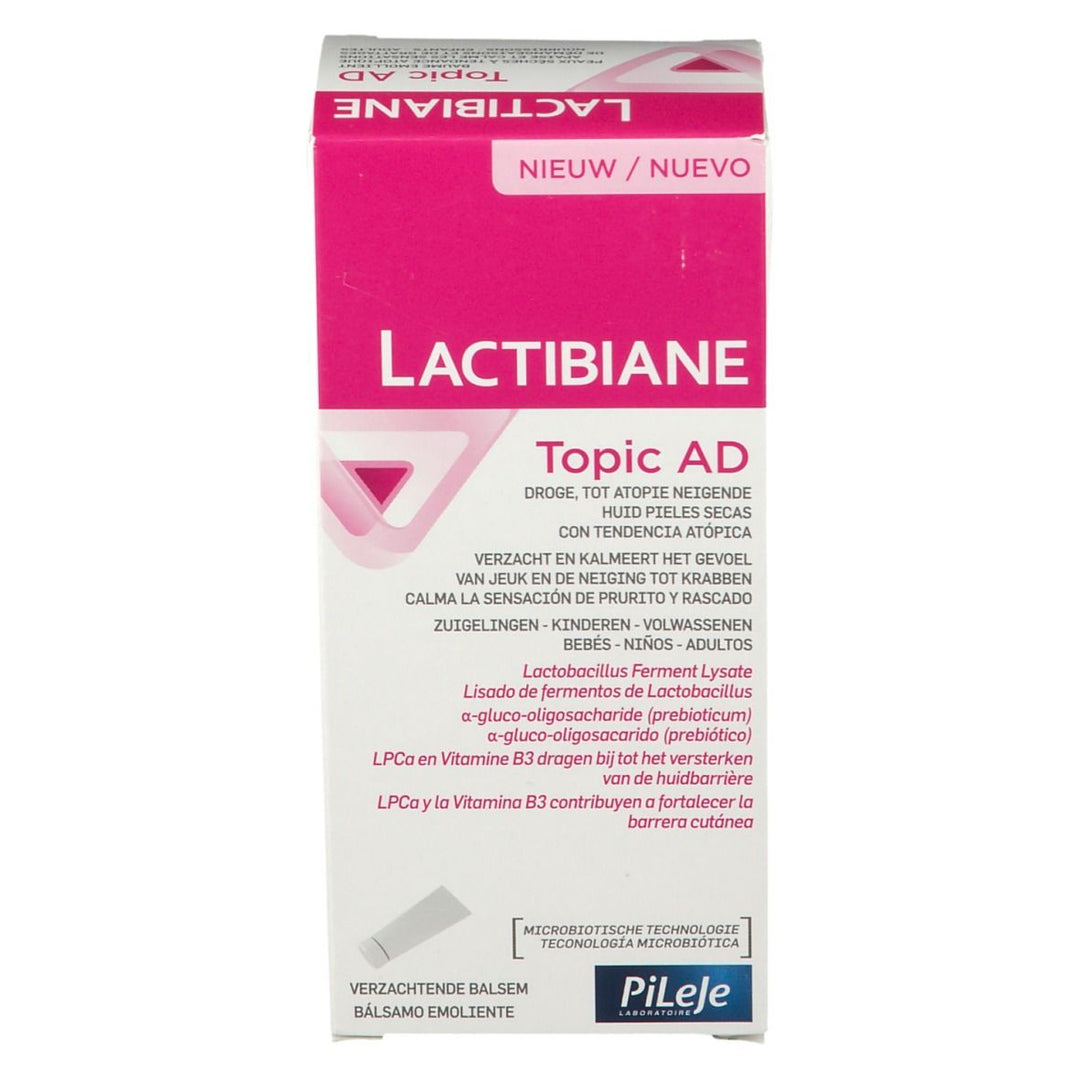 Pileje Lactibiane Topic AD Bálsamo Emoliente para Pele com Tendência Atópica 125ml