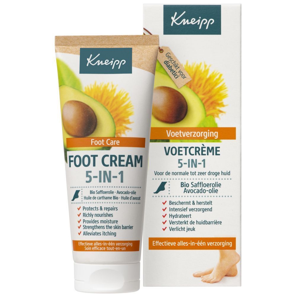 Kneipp Safflower Oil And Avocado Oil 5-in-1 Foot Cream 75ml (2.54fl oz)