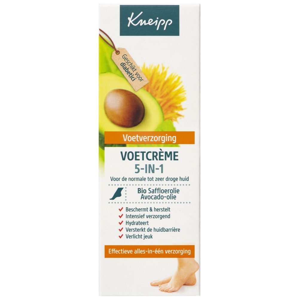 Kneipp Safflower Oil And Avocado Oil 5-in-1 Foot Cream 75ml (2.54fl oz)