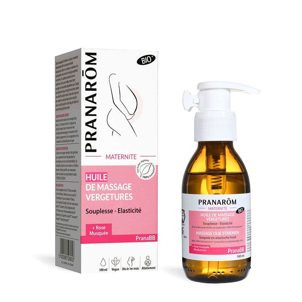 Pranarôm Pranabb Stretch Marks Massage Oil Flexibility and elasticity 100ml (3.38fl oz)