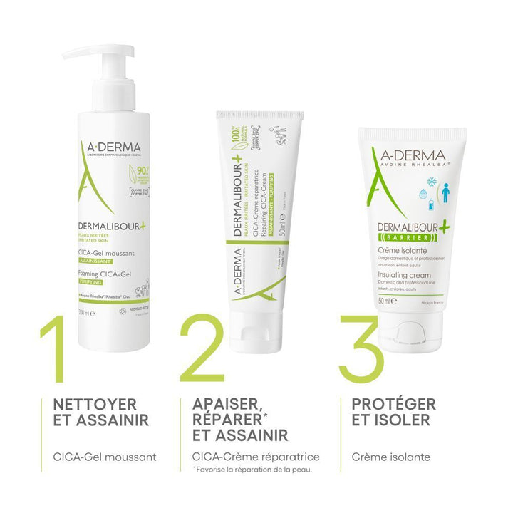 A-Derma Dermalibour+ Cica-Repairing Sanitizing Cream Irritated Skin 50ml (1.69fl oz)