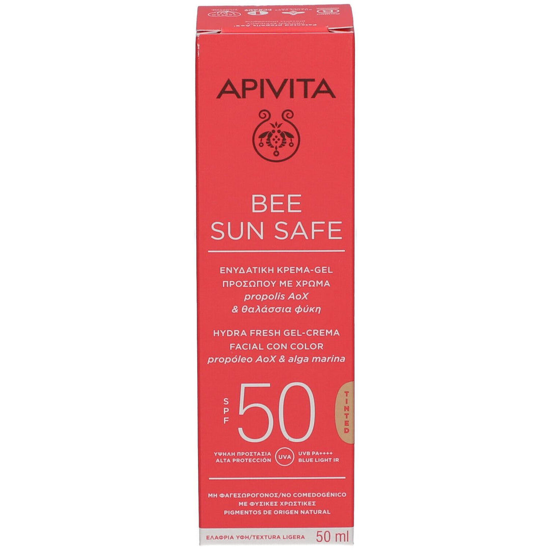 Apivita Bee Sun Safe Hydra Freshness Tinted Face Cream-Gel SPF50 50ml (1,69fl oz)