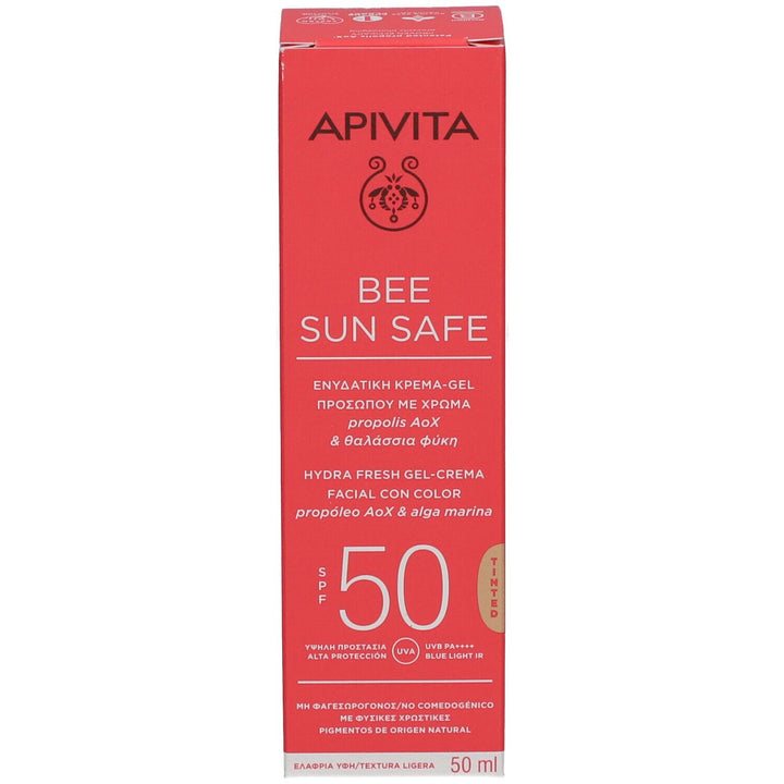 Apivita Bee Sun Safe Hydra Freshness Tinted Face Cream-Gel SPF50 50ml (1,69fl oz)