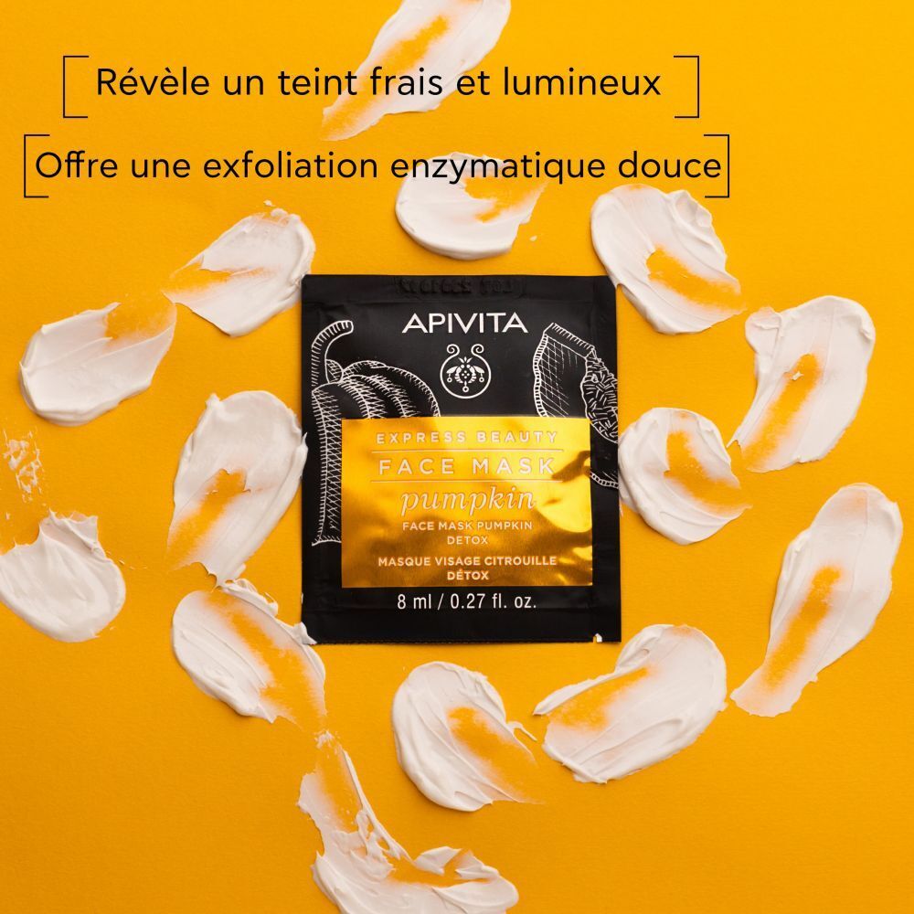 Apivita Express Beauty Pumpkin Detox Face Mask 8ml x2 (0.27fl oz x2)