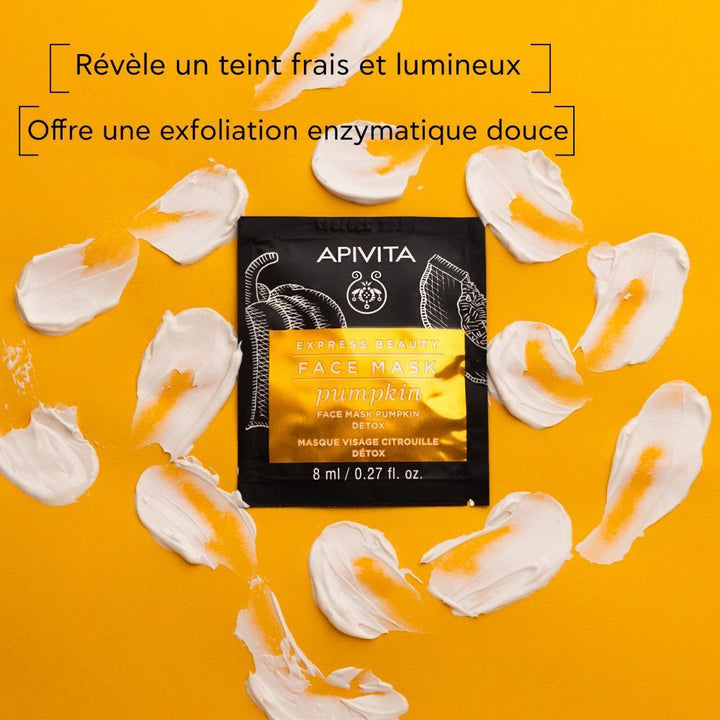 Apivita Express Beauty Pumpkin Detox Face Mask 8ml x2 (0.27fl oz x2)