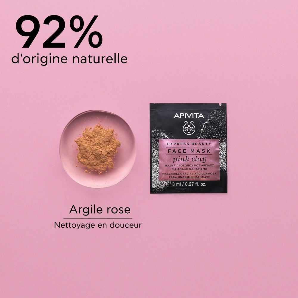 Apivita Pink Clay Sanfte Reinigungs-Gesichtsmaske 2x8ml