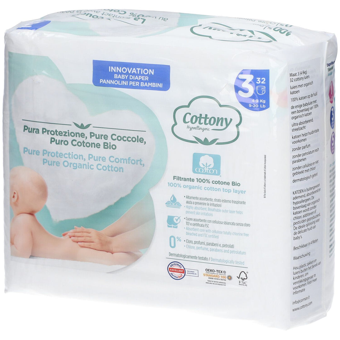 Cottony Baby Diapers Size 3 4-9kg x32