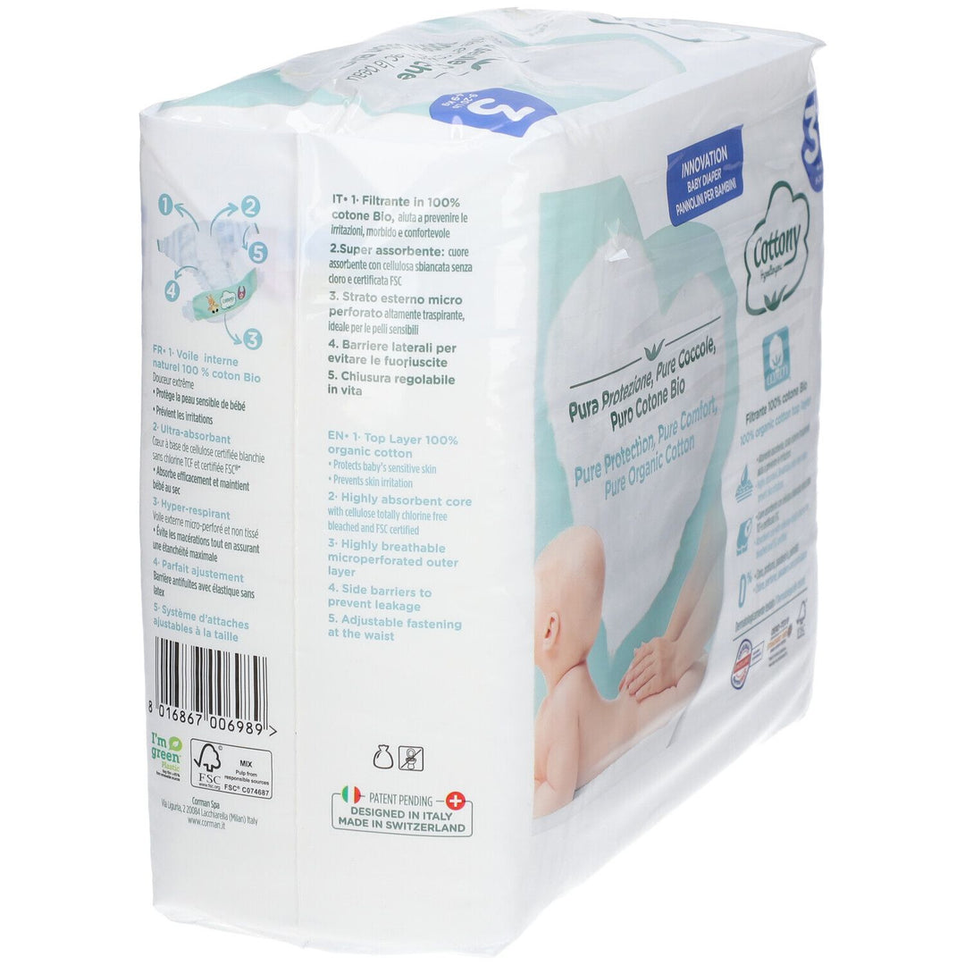 Cottony Baby Diapers Size 3 4-9kg x32