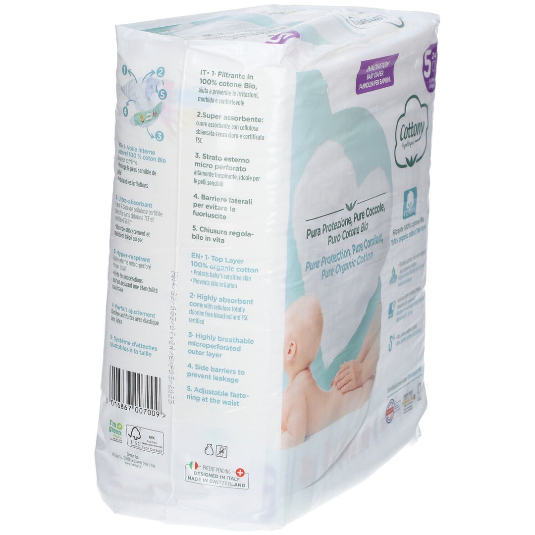 Cottony Couches en coton bio Taille 5 11-25kg x24