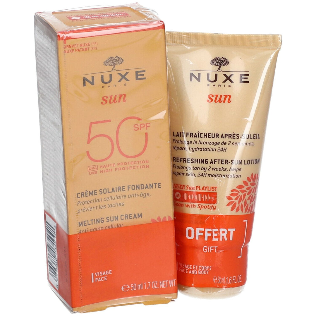 NUXE Sun Melting Cream SPF50 50ml + Refreshing After-Sun Lotion 50ml (1.69+1.69fl oz)
