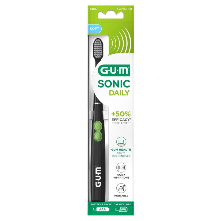 Gum Sonic Daily فرشاة أسنان سوداء