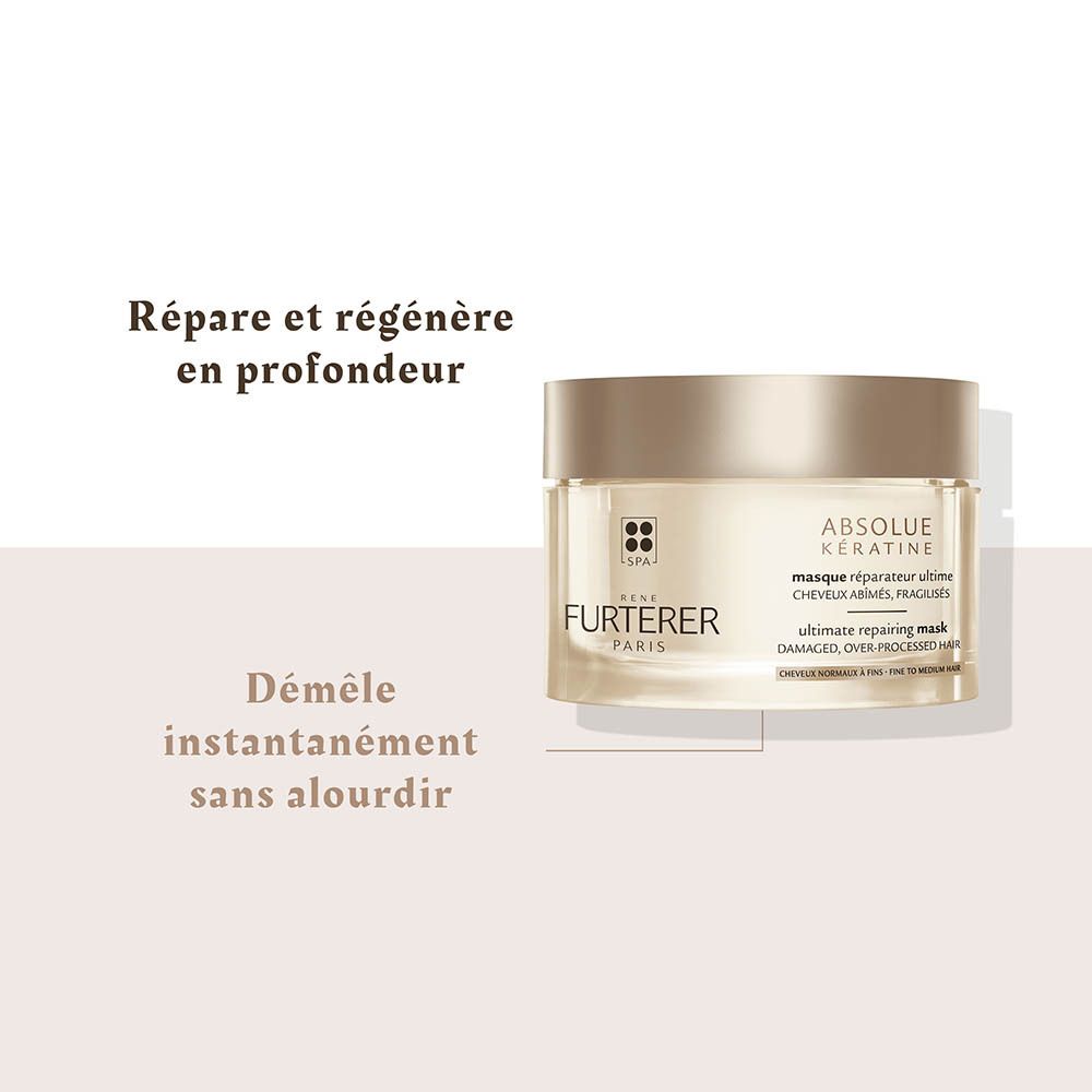 René Furterer Absolue Keratine Mascarilla de reparación intensiva para cabello dañado y muy tratado 200ml