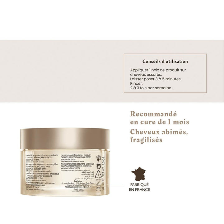 René Furterer Absolue Keratine Mascarilla de reparación intensiva para cabello dañado y muy tratado 200ml