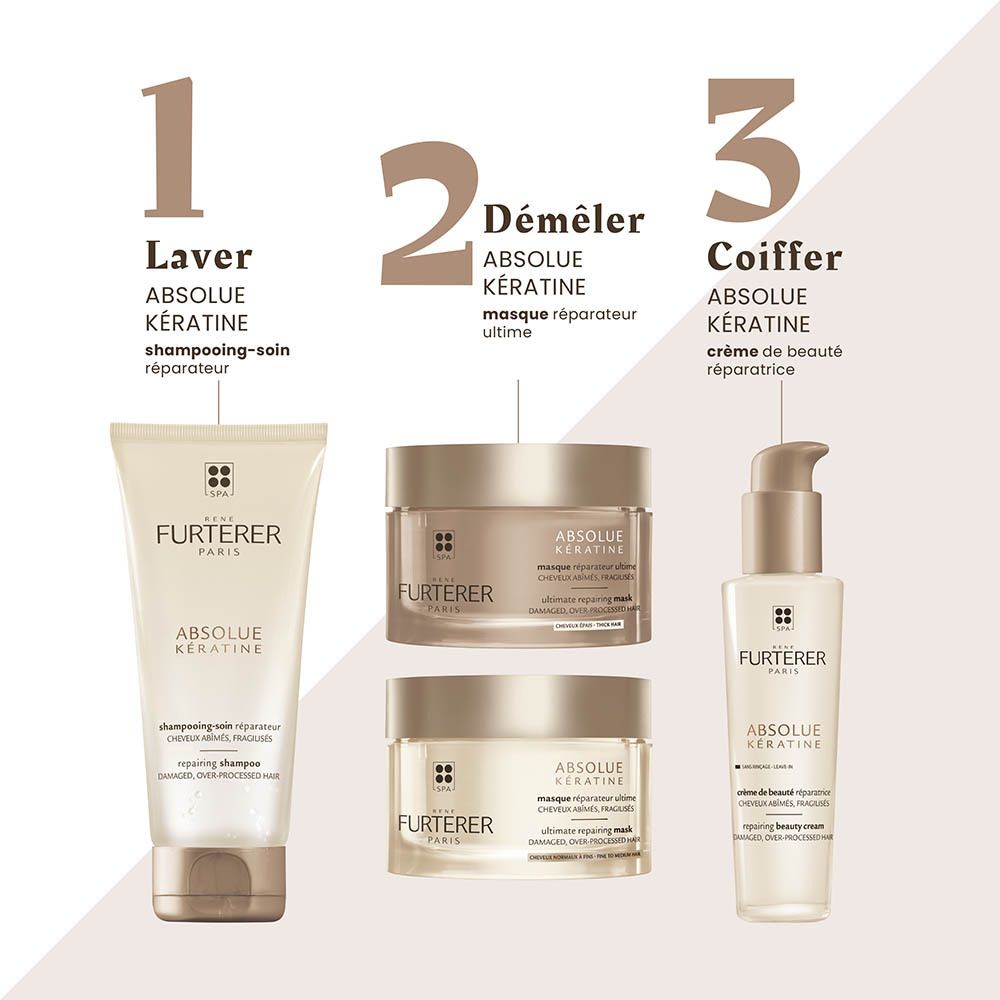 René Furterer Absolue Keratine Mascarilla de reparación intensiva para cabello dañado y muy tratado 200ml