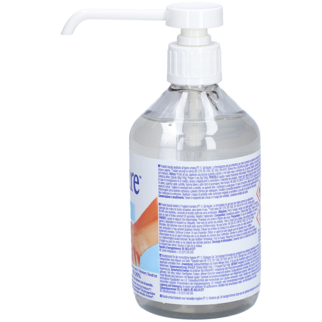 Nexcare Antiseptic hand gel pump bottle 500ml (16.91fl oz)