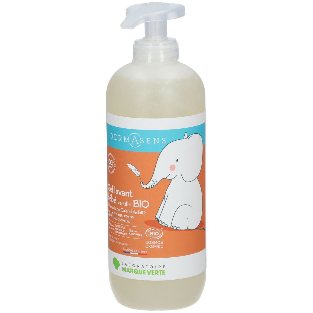 Dermasens 3 em 1 Gel de Banho Orgânico para Bebê 500ml