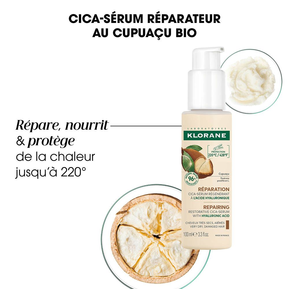 Klorane Cupuacu سيروم سيكا مرمم عضوي للشعر شديد الجفاف والتالف 100ml