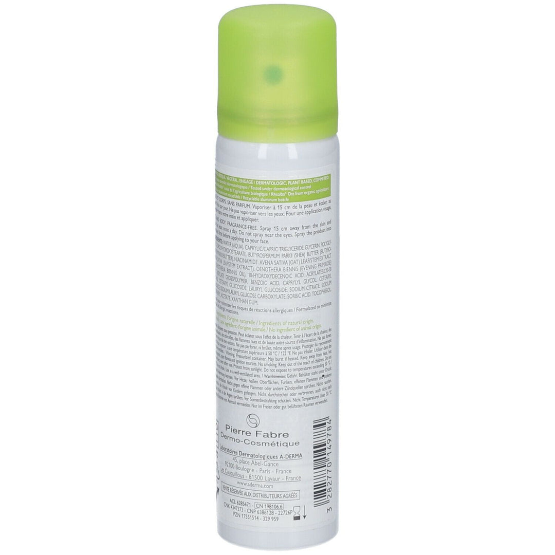 A-Derma Exomega Control Spray émollient anti-grattage pour peau sèche Peau sèche 50ml