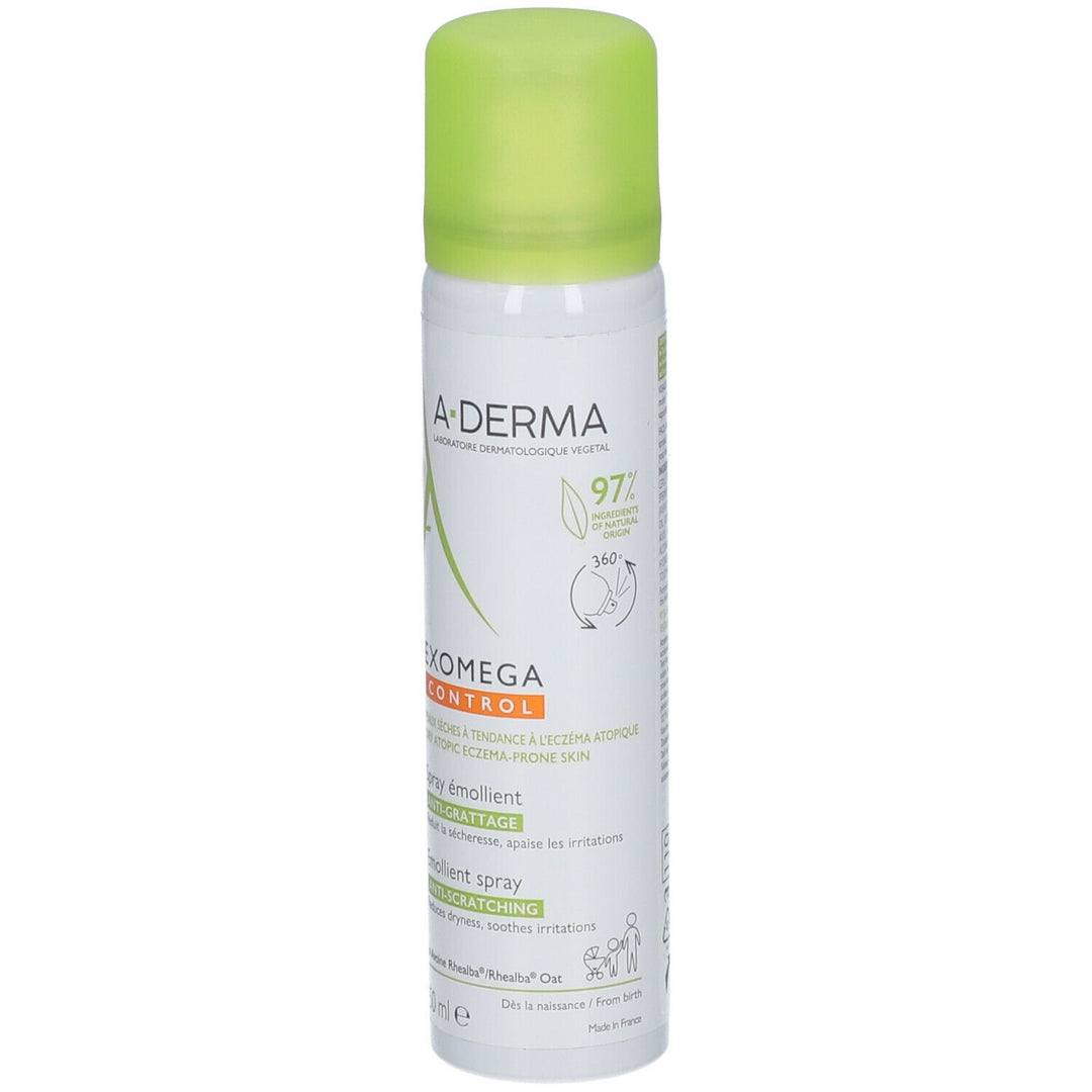 A-Derma Exomega Control Spray émollient anti-grattage pour peau sèche Peau sèche 50ml