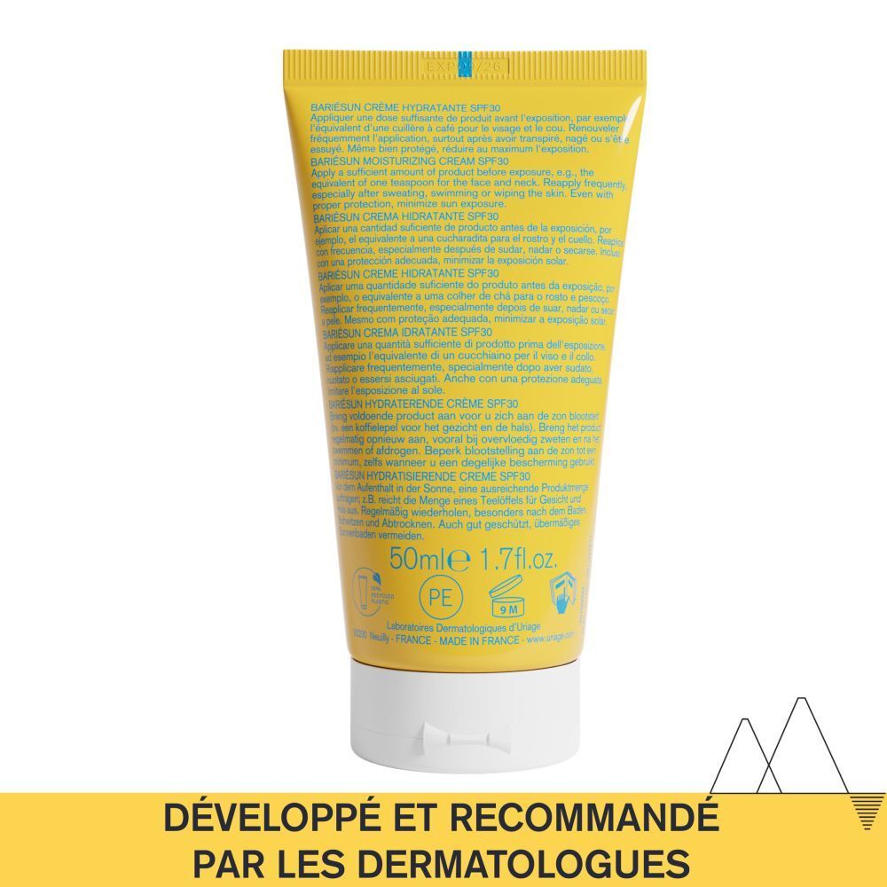 Uriage Bariésun SPF30 Moisturizing Cream 50ml (1.69fl oz) - High Protection for Sensitive Skin