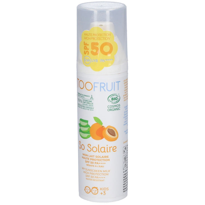 Toofruit So Solaire High Protection Index 50 - Non-oily Fluid Apricot - Aloe Vera 100ml (3.38fl oz)