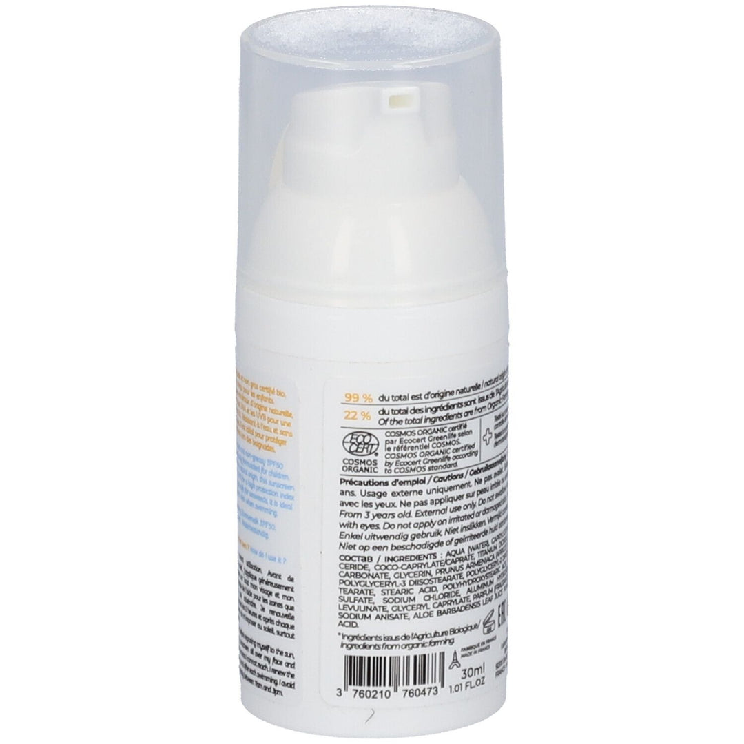 Toofruit So Solaire SPF50 Non Greasy Fluid Apricot & Aloe vera 30ml (1.01fl oz)