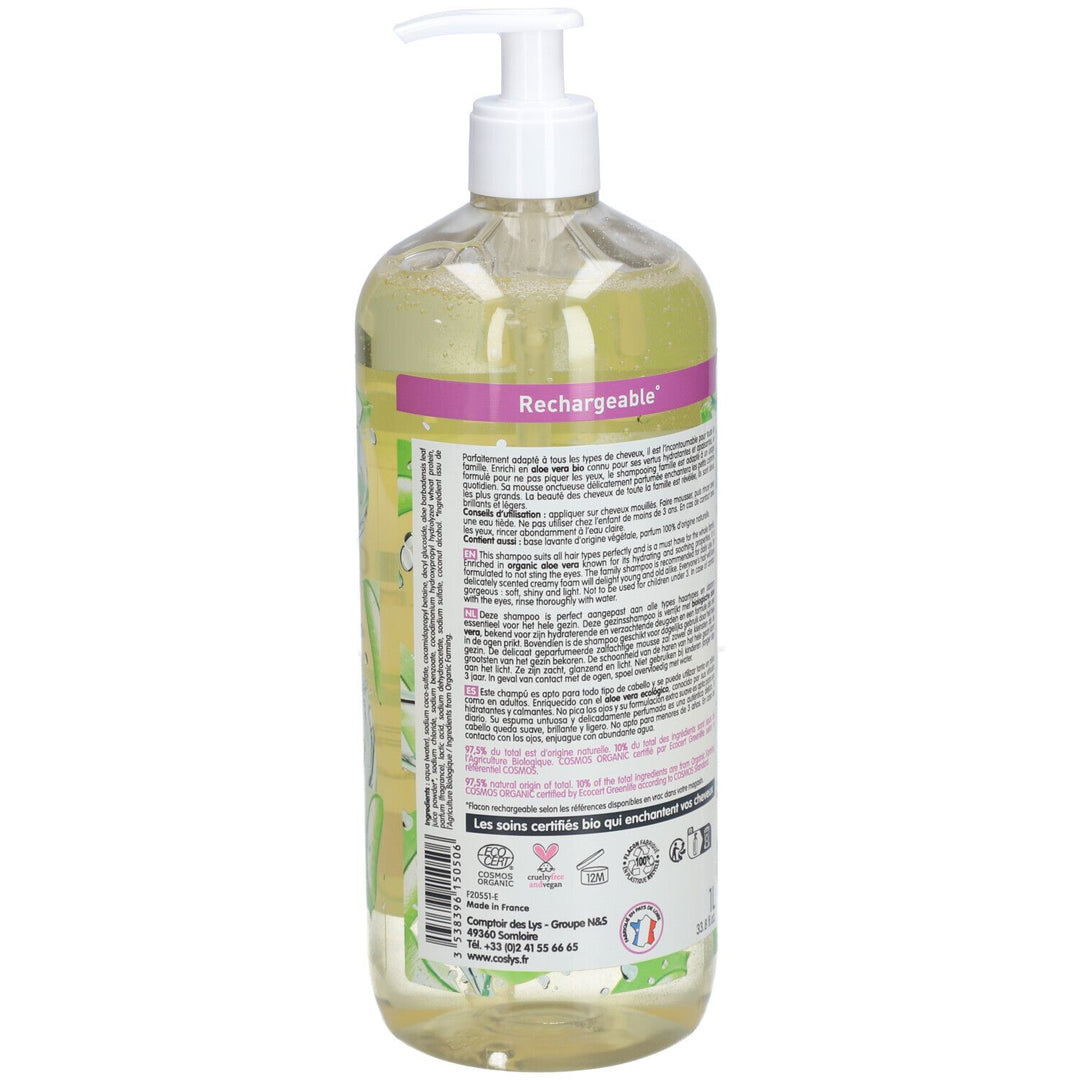 Coslys Organic Shampooing familial à l’aloe vera 1L
