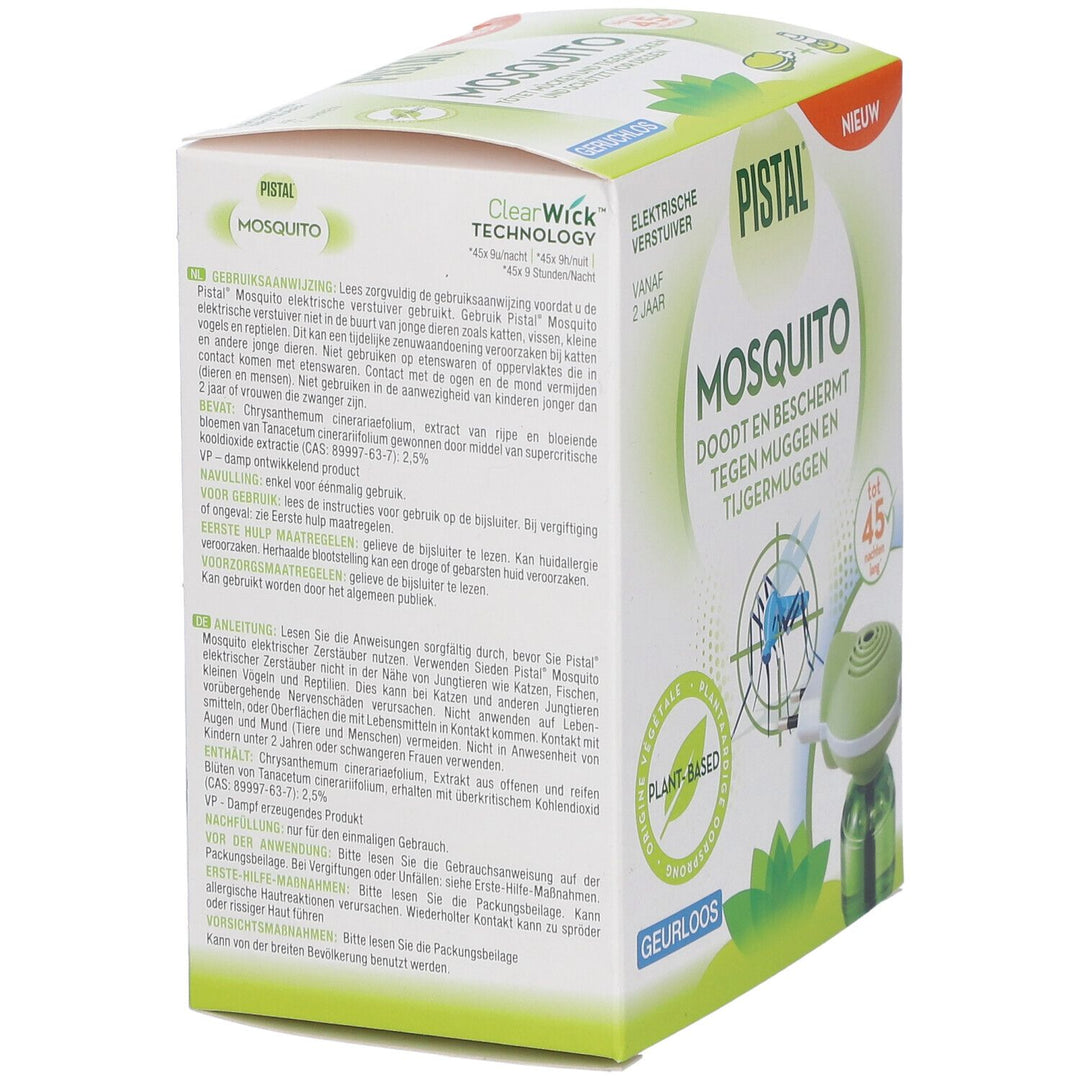 Pistal Mosquito Diffuser &amp; Refill Plant 45 Nights