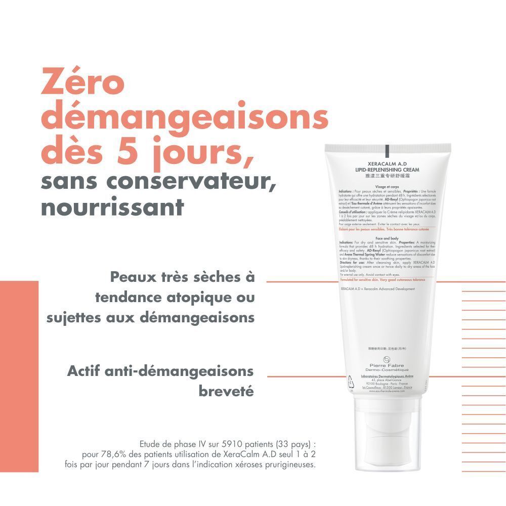 Avène Xeracalm A.D Crème relipidante Peaux sèches 200ml