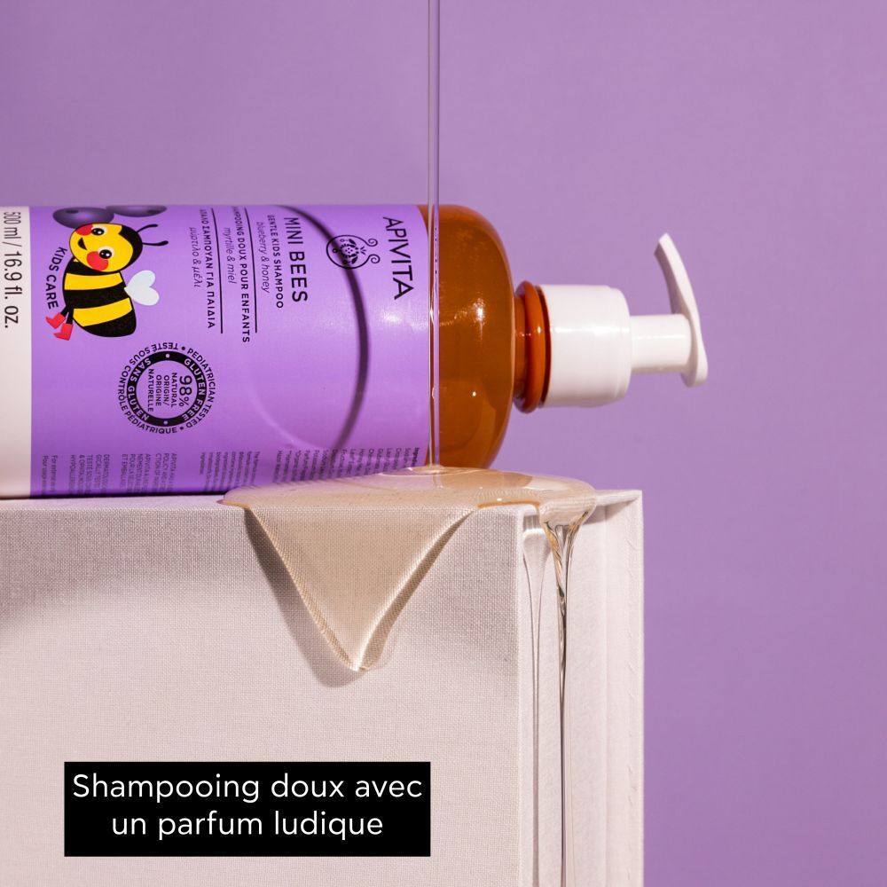 Apivita Mini Bees Gentle Shampoo For Children Blueberry & Honey 500ml (16.90fl oz)