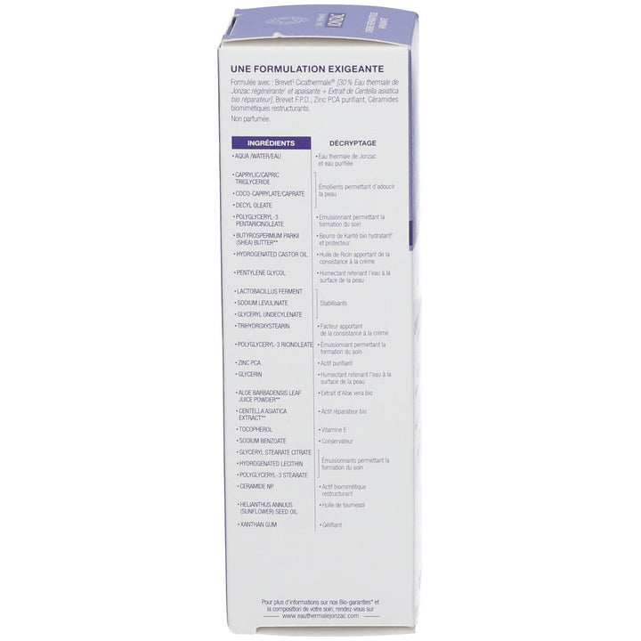 Eau thermale Jonzac +Cica Crème réparatrice apaisante 100ml