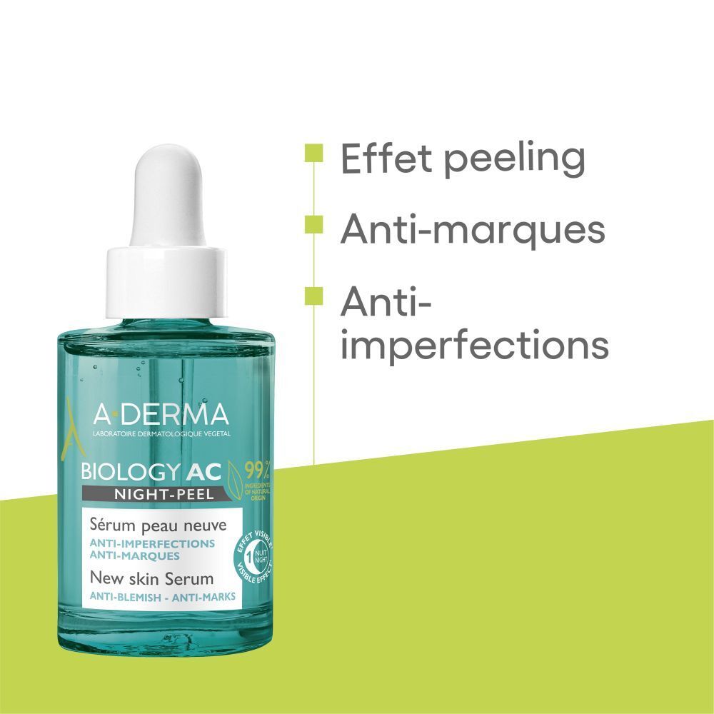 A-Derma Dermalibour AC Night-Peel Hauterneuerungsserum 30ml