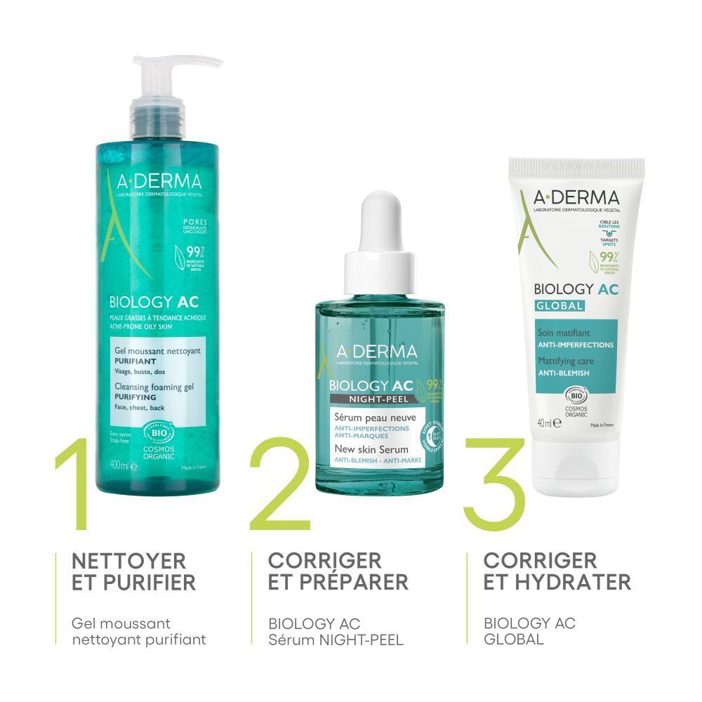 A-Derma Dermalibour AC Night-Peel Hauterneuerungsserum 30ml