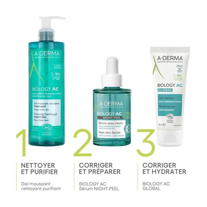 A-Derma Dermalibour AC Night-Peel Hauterneuerungsserum 30ml
