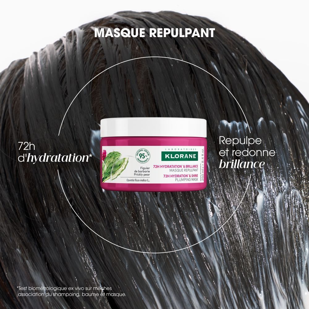 Klorane 72h Hydration & Shine Mascarilla redensificante de higo chumbo 250ml