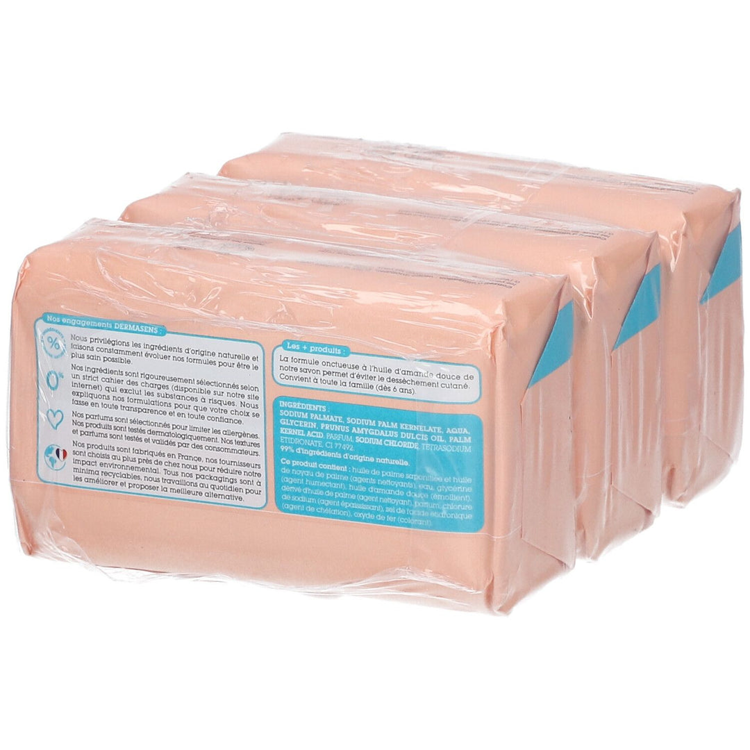 Dermasens Sweet Almond overvette zeep 200g x3