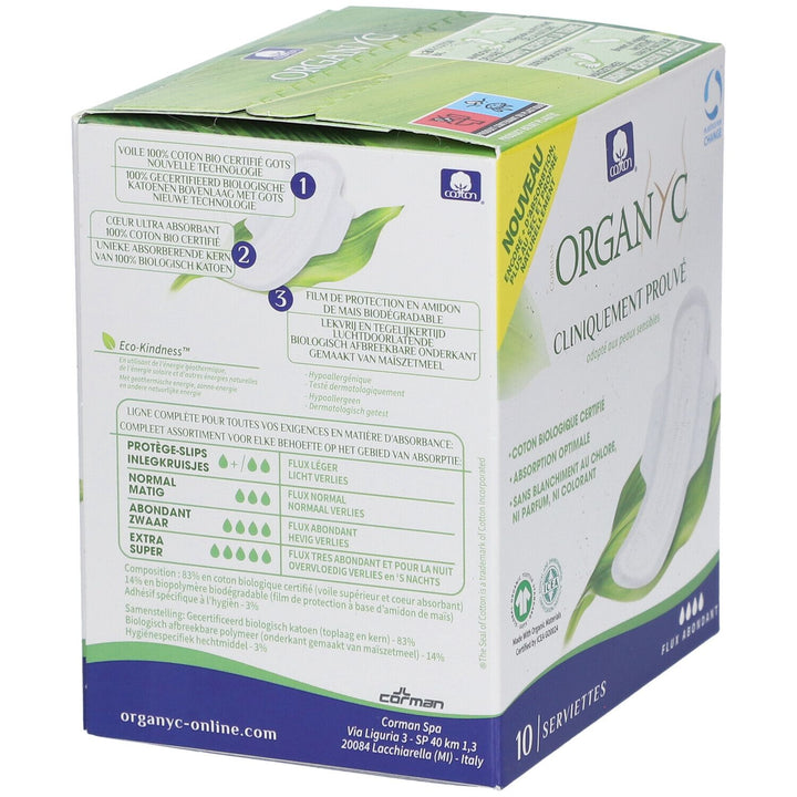 Organyc Super 100% organic cotton towels x10