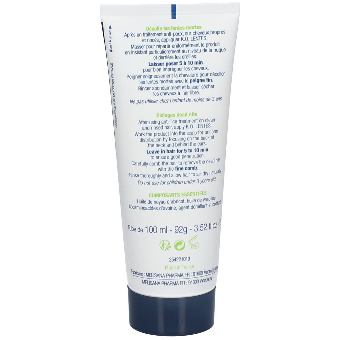 Item Dermatologie K.o Nits Remover Balm For Nits And Lice Item 100ml (3.38fl oz)